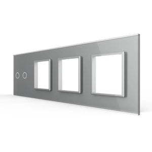 Livolo | Grijs | 2+SR+SR+SR | Glasplaat | Combinatie Livolo Nederland B.V.