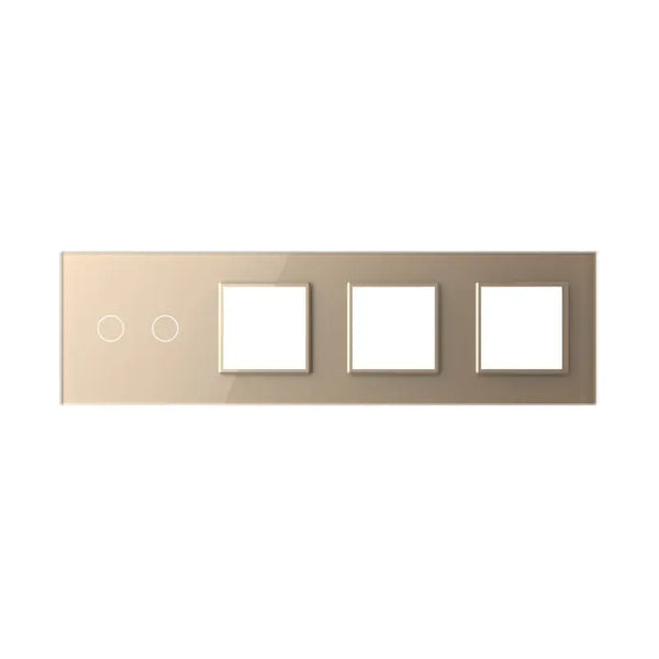 Zelf samenstellen | Goud | Afdekraam 2+SR+SR+SR Livolo Nederland B.V.