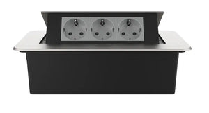Livolo | Zilver | 3 | Pop-Up Stekkerdoos | Push | Inbouw | Stopcontacten-Grijs Livolo Nederland B.V.