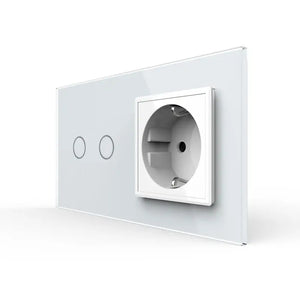 Livolo | Wit | 2+SR | Aan/Uit | Slimme schakelaar met wandcontactdoos | Smart Home Livolo Nederland B.V.