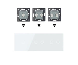 Zelf samenstellen | Wit | Afdekraam 1+2+2 Livolo Nederland B.V.