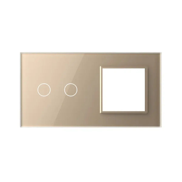 Livolo | Goud | 2+SR | Glasplaat | Combinatie Livolo Nederland B.V.