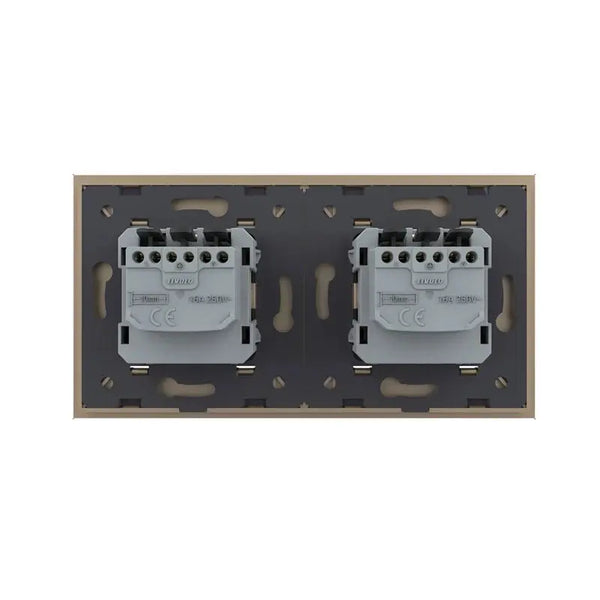 Livolo | Goud | SR+SR | Wandcontactdoos | IP44 Livolo Nederland B.V.