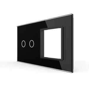 Livolo | Zwart | 2+SR | Glasplaat | Combinatie Livolo Nederland B.V.