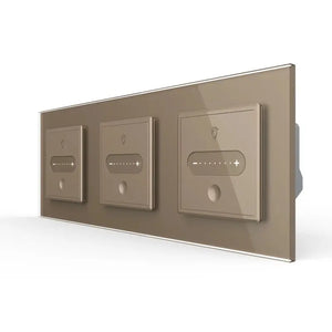 Livolo | Goud | SR+SR+SR | Slide-Dimmer | Wisselschakelaar | Smart Home Livolo Nederland B.V.