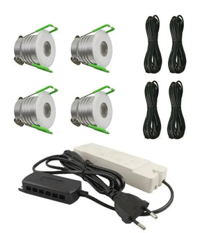 Complete Veranda Set | Deluxe 2 | Veranda verlichting 12V | Plug and Play | 4 Inbouwspots | Dimbaar Livolo Nederland B.V.