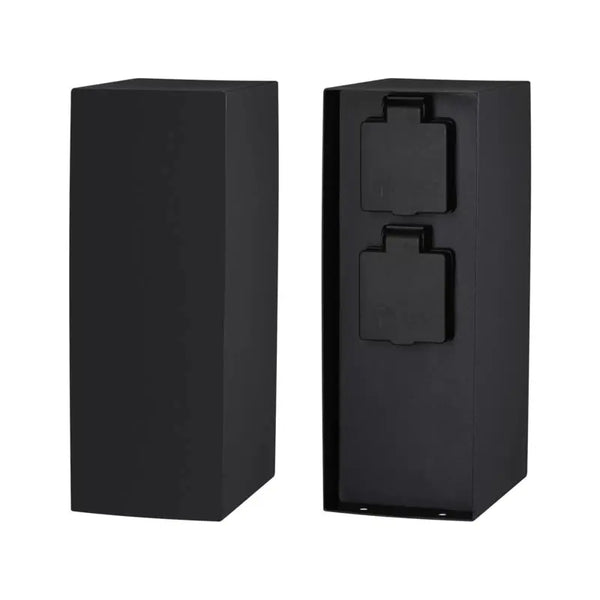 Buiten Wandcontactdoos | Zwart | 2 Stopcontacten | Waterdicht Livolo Nederland B.V.