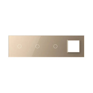 Livolo | Goud | 1+1+1+SR | Glasplaat | Combinatie Livolo Nederland B.V.