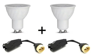 Dubbele GU10 armatuur | Wit - Goud | Kantelbaar en Richtbaar | Inbouwspot | Rechthoek | ø 2x76mm Livolo Nederland B.V.