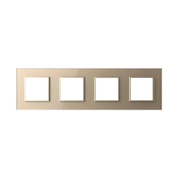 Zelf samenstellen | Goud | Afdekraam SR+SR+SR+SR Livolo Nederland B.V.