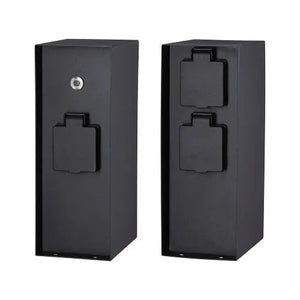 Buiten Wandcontactdoos | Zwart | 3 Stopcontacten | Waterdicht | Schemersensor Livolo Nederland B.V.