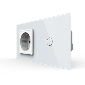 Livolo | Wit | SR+1 | Aan/Uit | Wandcontactdoos | Schakelaar Livolo Nederland B.V.