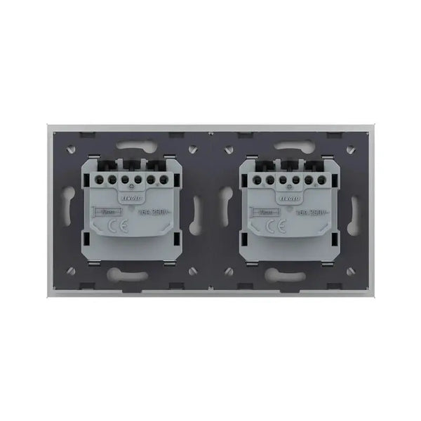 Livolo | Grijs/Wit | SR+SR | Wandcontactdoos Livolo Nederland B.V.