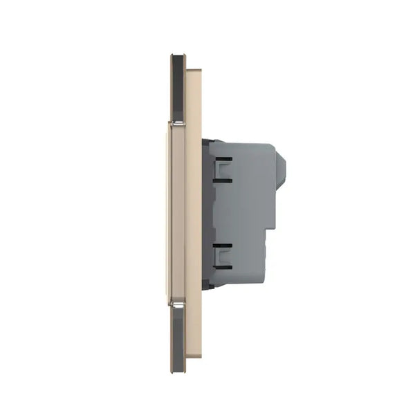 Livolo | Goud | SR+SR | Wandcontactdoos | Zonder randaarde Livolo Nederland B.V.