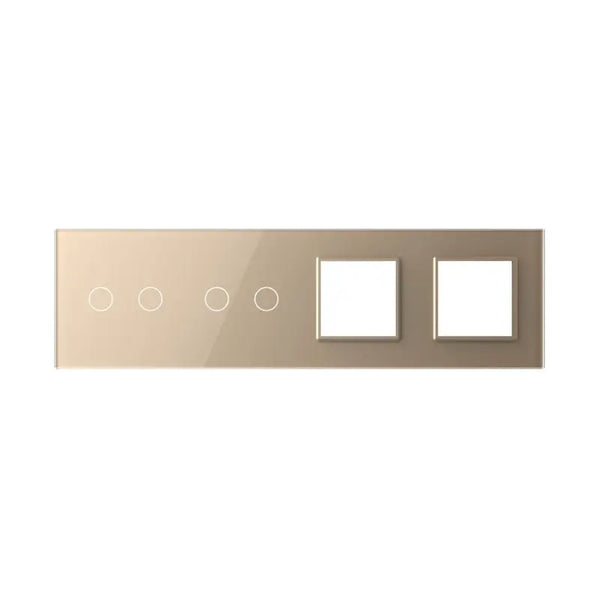 Livolo | Goud | 2+2+SR+SR | Glasplaat | Combinatie Livolo Nederland B.V.