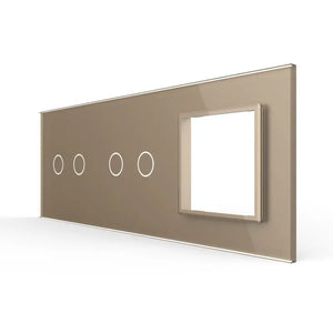 Livolo | Goud | 2+2+SR | Glasplaat | Combinatie Livolo Nederland B.V.