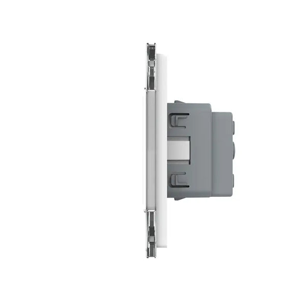 Livolo | Wit | 1+SR | Aan/Uit | Schakelaar | Wandcontactdoos | Chrome frame Livolo Nederland B.V.