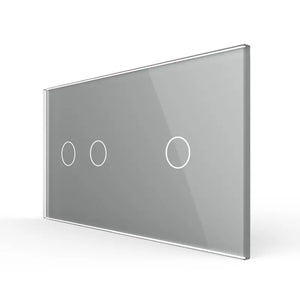 Livolo | Grijs | 2+1 | Glasplaat | Touchschakelaar Livolo Nederland B.V.
