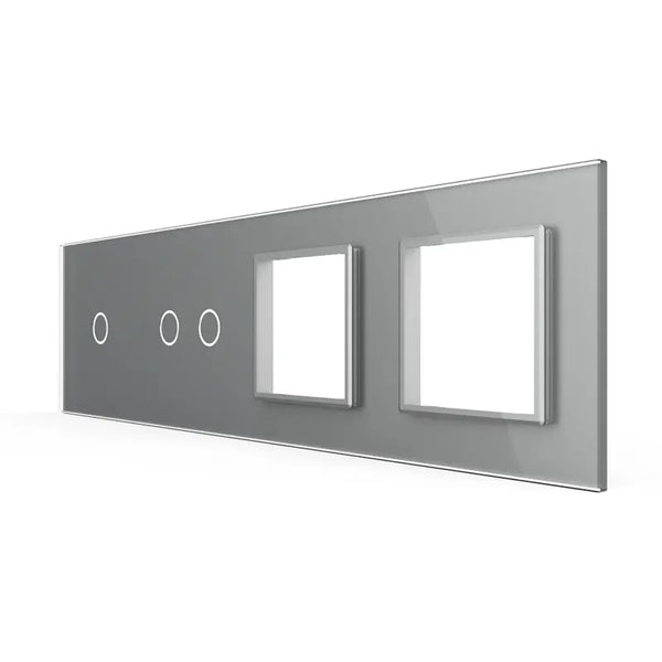 Livolo | Grijs | 1+2+SR+SR | Glasplaat | Combinatie Livolo Nederland B.V.