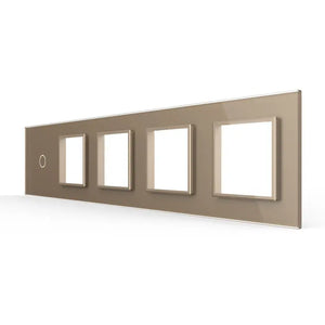 Livolo | Goud | 1+SR+SR+SR+SR | Glasplaat | Combinatie Livolo Nederland B.V.