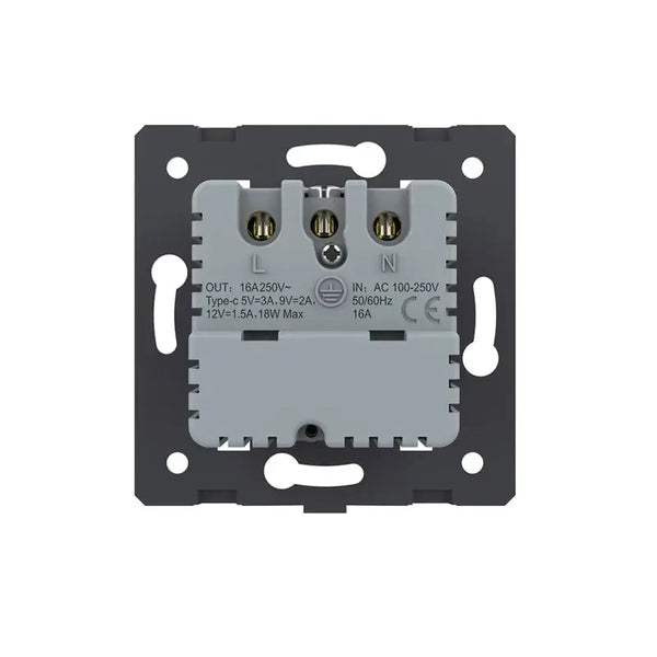 Livolo | Goud | SR | Module | Wandcontactdoos + USB-C Oplader Livolo Nederland B.V.