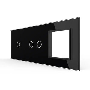 Livolo | Zwart | 1+2+SR | Glasplaat | Combinatie Livolo Nederland B.V.