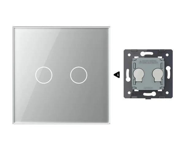 Zelf samenstellen | Grijs | Afdekraam 2 Livolo Nederland B.V.