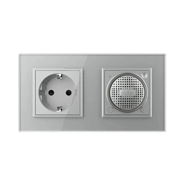 Livolo | Grijs | SR+SR | Wandcontactdoos | Bluetooth speaker Livolo Nederland B.V.