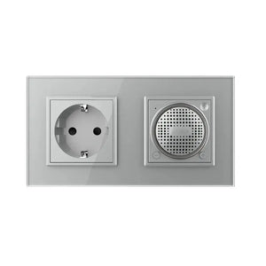 Livolo | Grijs | SR+SR | Wandcontactdoos | Bluetooth speaker Livolo Nederland B.V.