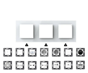 Zelf samenstellen | Wit | Afdekraam SR+SR+SR Livolo Nederland B.V.