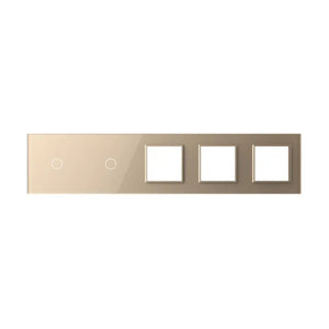 Livolo | Goud | 1+1+SR+SR+SR | Glasplaat | Combinatie Livolo Nederland B.V.