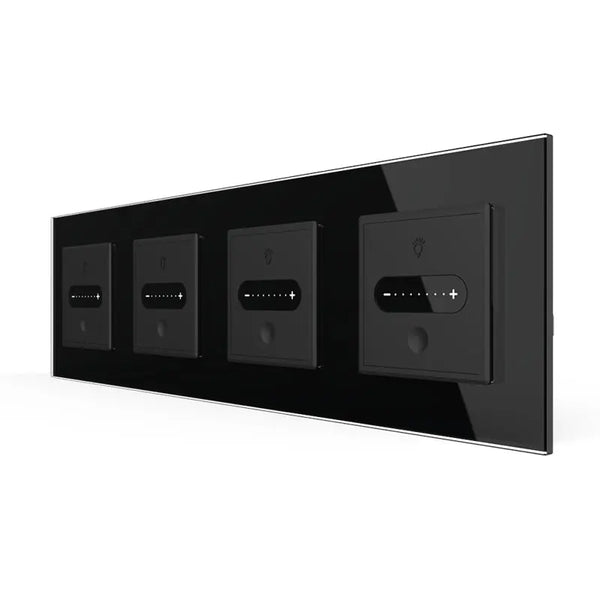 Livolo | Zwart | SR+SR+SR+SR | Slide-Dimmer | Smart Home Livolo Nederland B.V.