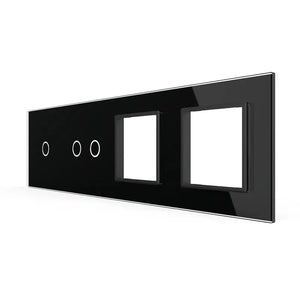 Livolo | Zwart | 1+2+SR+SR | Glasplaat | Combinatie Livolo Nederland B.V.