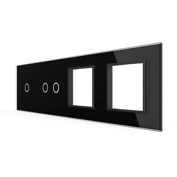 Livolo | Zwart | 1+2+SR+SR | Glasplaat | Combinatie Livolo Nederland B.V.