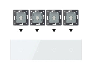 Zelf samenstellen | Wit | Afdekraam 1+1+1+1 Livolo Nederland B.V.