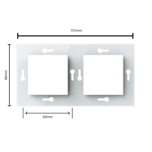 Livolo | 1+1 | Wit glanzend | Adapterraam | Extra afdekking Livolo Nederland B.V.