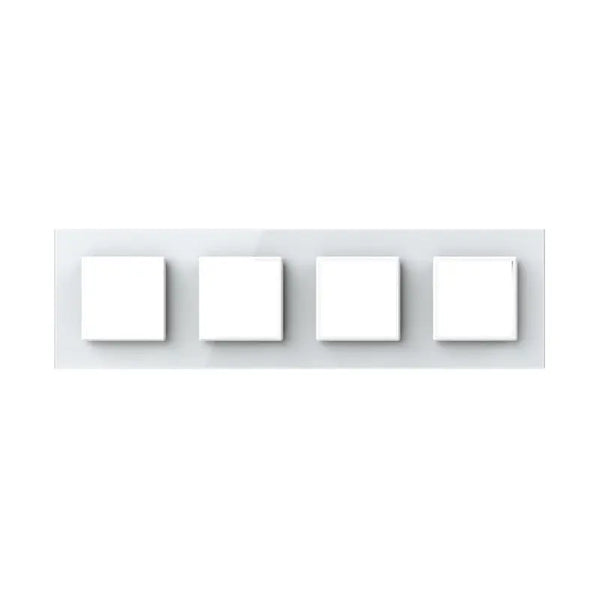 Zelf samenstellen | Wit | Afdekraam SR+SR+SR+SR Livolo Nederland B.V.