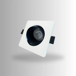 GU10 armatuur | Wit - Zwart | Kantelbaar en Richtbaar | Inbouwspot | Vierkant | ø 76mm Livolo Nederland B.V.