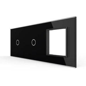 Livolo | Zwart | 1+1+SR | Glasplaat | Combinatie Livolo Nederland B.V.