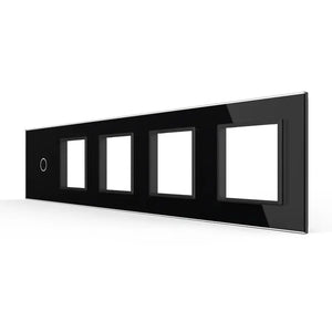 Livolo | Zwart | 1+SR+SR+SR+SR | Glasplaat | Combinatie Livolo Nederland B.V.