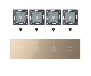 Zelf samenstellen | Goud | Afdekraam 1+1+1+1 Livolo Nederland B.V.