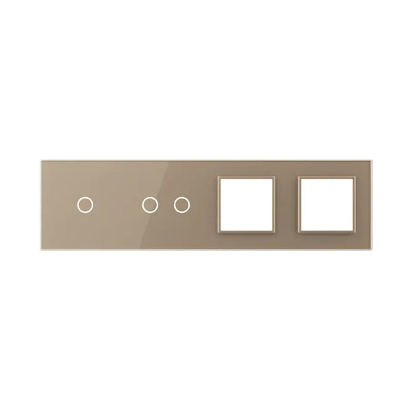 Livolo | Goud | 1+2+SR+SR | Glasplaat | Combinatie Livolo Nederland B.V.