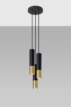 Hanglamp | 3 | Zwart met gouden buitenzijde | Rond | Luxe LED Livolo Nederland B.V.