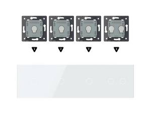 Zelf samenstellen | Wit | Afdekraam 1+1+1+2 Livolo Nederland B.V.