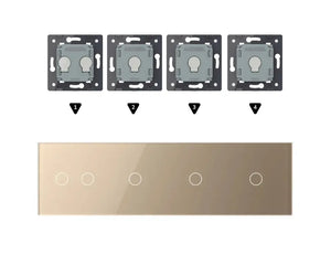 Zelf samenstellen | Goud | Afdekraam 2+1+1+1 Livolo Nederland B.V.
