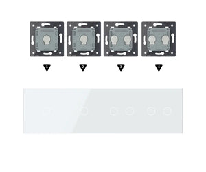Zelf samenstellen | Wit | Afdekraam 1+1+2+2 Livolo Nederland B.V.