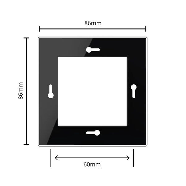 Livolo | 1 | Zwart glanzend | Adapterraam | Extra afdekking Livolo Nederland B.V.