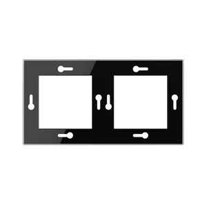 Livolo | 1+1 | Zwart glanzend | Adapterraam | Extra afdekking Livolo Nederland B.V.