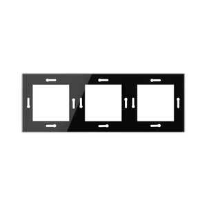 Livolo | 1+1+1 | Zwart glanzend | Adapterraam | Extra afdekking Livolo Nederland B.V.