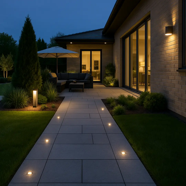 Ensemble de mini-mini complet complet | Éclairage de jardin 12V | Branchez et jouez | 6 points de sol mini | Chaud / blanc